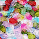 Multicolor Leaf Pendant 11x18mm Glass Spacer Loose Beads