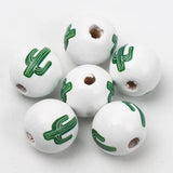 15mm Lemon Pattern Wood Beads Bracelet Making DIY