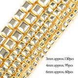 9k Plated Hematite Beads Natural Stone Charms for Jewelry