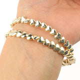 9k Plated Hematite Beads Natural Stone Charms for Jewelry