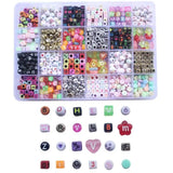 1200Pcs Acrylic Alphabet Letter Beads for Name Bracelet DIY Crafts