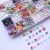 1200Pcs Acrylic Alphabet Letter Beads for Name Bracelet DIY Crafts