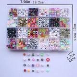 1200Pcs Acrylic Alphabet Letter Beads for Name Bracelet DIY Crafts