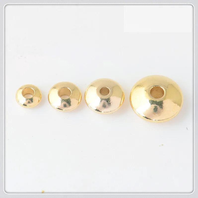 100 PCS 4-8mm Brass Flat Beads DIY Jewelry Making Accessories