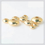 100 PCS 4-8mm Brass Flat Beads DIY Jewelry Making Accessories