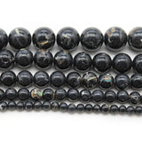 Shell Turquoise Round Beads 4/6/8/10/12mm for Jewelry Making 15''