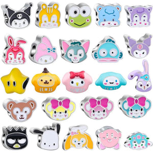 Cartoon Rabbit Star Bird Bead Pendant for DIY Jewelry Making