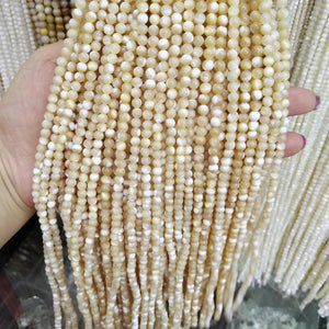 Natural Round Shell Beads 15.5-inch DIY Bracelet Necklace Jewelry