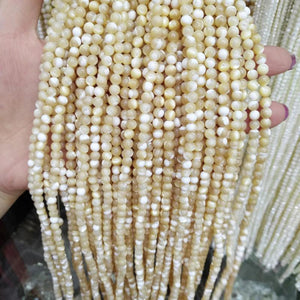 Natural Round Shell Beads 15.5-inch DIY Bracelet Necklace Jewelry