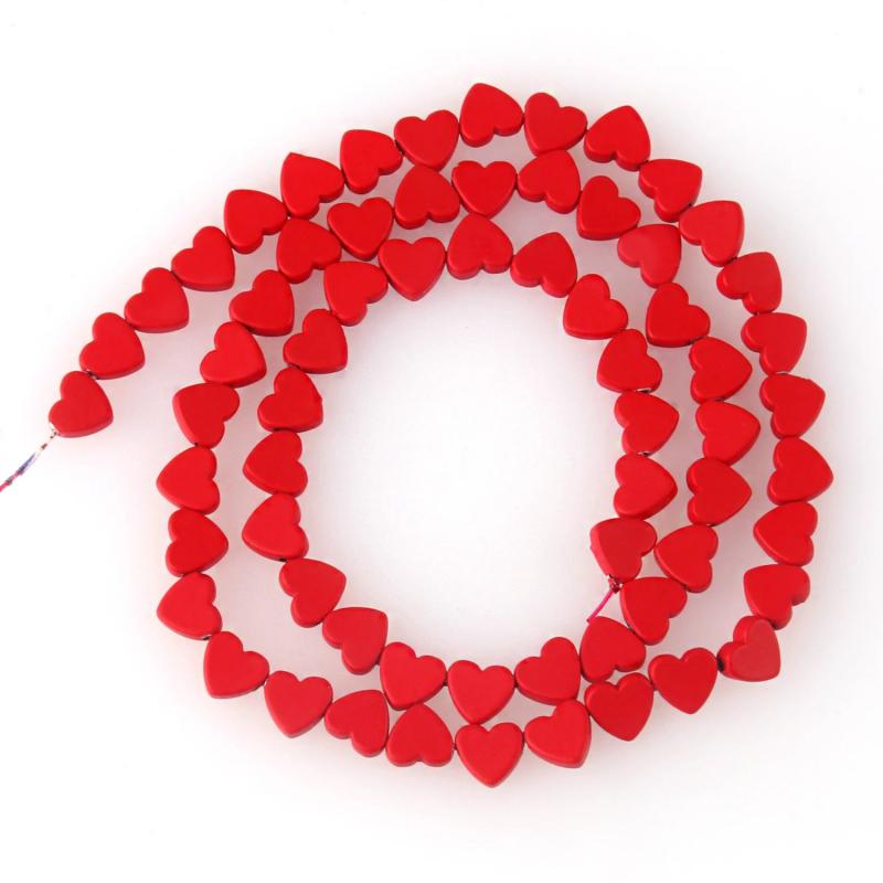 8mm Hematite Love Heart Beads for DIY Bracelet Making