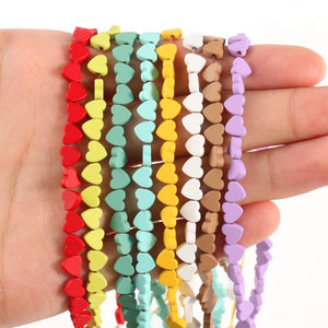 8mm Hematite Love Heart Beads for DIY Bracelet Making