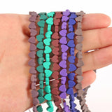 8mm Hematite Love Heart Beads for DIY Bracelet Making