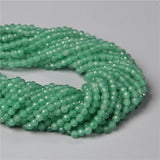 Natural Faceted Green Aventurine Stone Beads - Small Spacer Beads