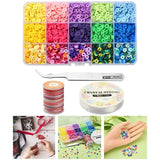 Polymer Clay Bead Kit for Jewelry Making Colorful Clay Beads