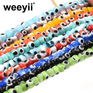 Colorful Evil Eyes Glass Loose Beads Jewelry Making DIY Accessories