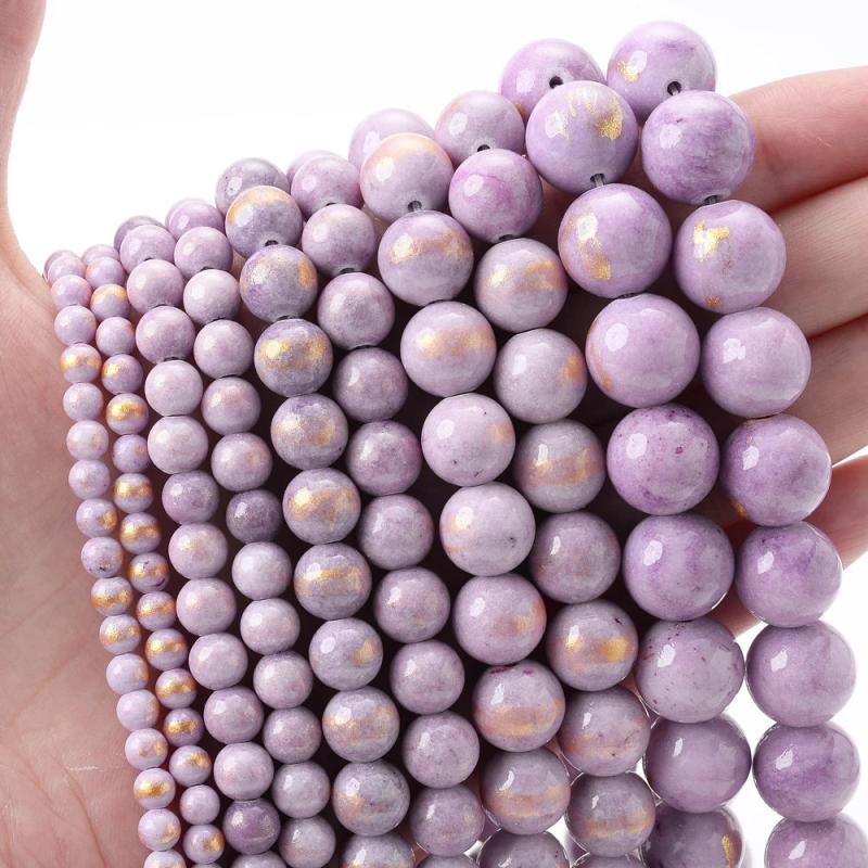 4-12mm Natural Purple Lapis Lazuli Round Loose Beads