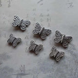 30pcs Antique Zinc Butterfly Spacer Beads 10mm 15mm Alloy Charms DIY Jewelry