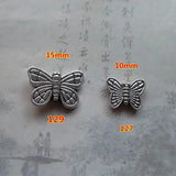 30pcs Antique Zinc Butterfly Spacer Beads 10mm 15mm Alloy Charms DIY Jewelry