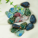 5 PCS Water Drop Ceramic Beads 27x18mm Porcelain Spacer Beads