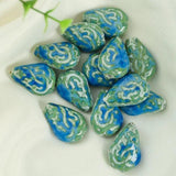 5 PCS Water Drop Ceramic Beads 27x18mm Porcelain Spacer Beads