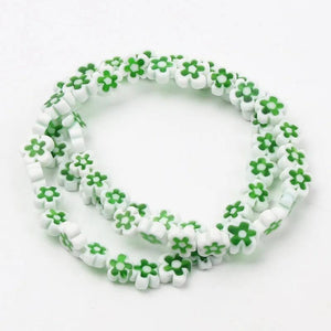 Mixed Flower Lampwork Beads 4/6/8mm Glazed Glass Spacer Beads