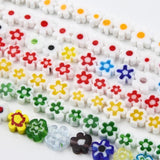 Mixed Flower Lampwork Beads 4/6/8mm Glazed Glass Spacer Beads