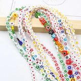 Mixed Flower Lampwork Beads 4/6/8mm Glazed Glass Spacer Beads