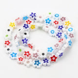 Mixed Flower Lampwork Beads 4/6/8mm Glazed Glass Spacer Beads
