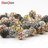 50Pcs 8mm Crystal Rhinestone Spacer Beads for DIY Jewelry Making