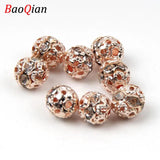 50Pcs 8mm Crystal Rhinestone Spacer Beads for DIY Jewelry Making