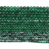 Green Jade Faceted Stone Beads Set for Jewelry Making