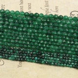 Green Jade Faceted Stone Beads Set for Jewelry Making