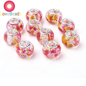 10Pcs 16x10mm Crystal Flower Glass Beads for Jewelry Making