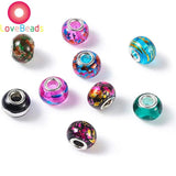 10Pcs 16x10mm Crystal Flower Glass Beads for Jewelry Making