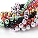 Hematite Stone Beads Round Spacer Loose Beads for Jewelry Making DIY