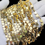 Peach Hearts Hematite Natural Stone Spacer Loose Beads for Jewelry Making