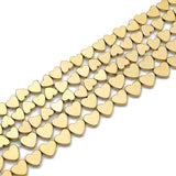 Peach Hearts Hematite Natural Stone Spacer Loose Beads for Jewelry Making