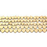 Peach Hearts Hematite Natural Stone Spacer Loose Beads for Jewelry Making