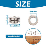 100pcs Tibetan Silver Metal Spacer Beads for Jewelry Making DIY