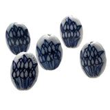 6pcs Tulip/Wooden Shoes & Porcelain Beads for DIY Jewelry Making
