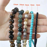 Natural Shell Beads Round Charm Bulk Spacer for DIY Bracelet Making 15in 4-8mm