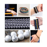Natural Shell Beads Round Charm Bulk Spacer for DIY Bracelet Making 15in 4-8mm