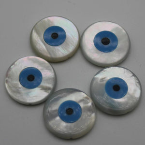 5pcs Shell Beads Evil Eye Jewelry Making Necklace Bracelet Accessories