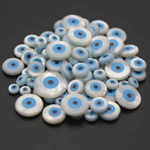 5pcs Shell Beads Evil Eye Jewelry Making Necklace Bracelet Accessories
