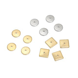 Stainless Steel Spacer Beads Round Square Flat Bead Metal Spacers
