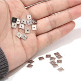 Stainless Steel Spacer Beads Round Square Flat Bead Metal Spacers