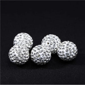 6-14mm Rhinestone Clay Disco Ball Spacer Beads for Jewelry Making