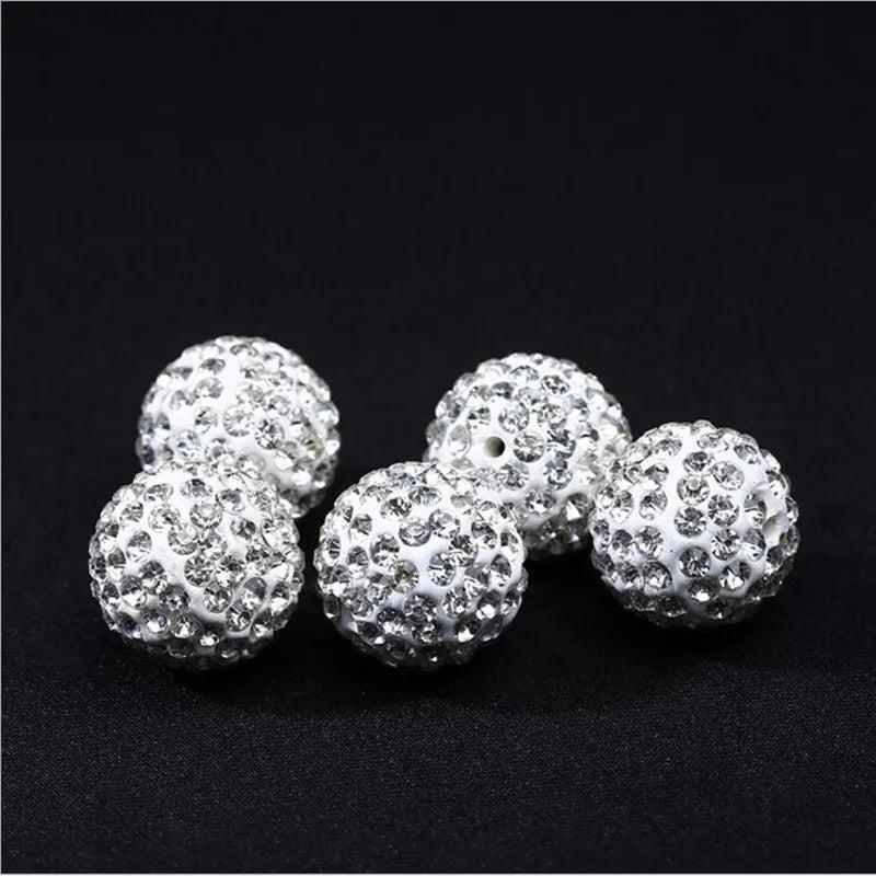 6-14mm Rhinestone Clay Disco Ball Spacer Beads for Jewelry Making
