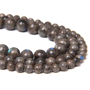 Natural Coffee Labradorite Round Stone Beads for DIY Jewelry Making