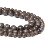Natural Coffee Labradorite Round Stone Beads for DIY Jewelry Making